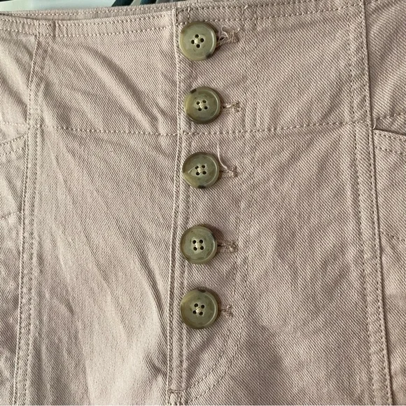 High-Waisted Button-Front Pants - Pink - Picture 5 of 6